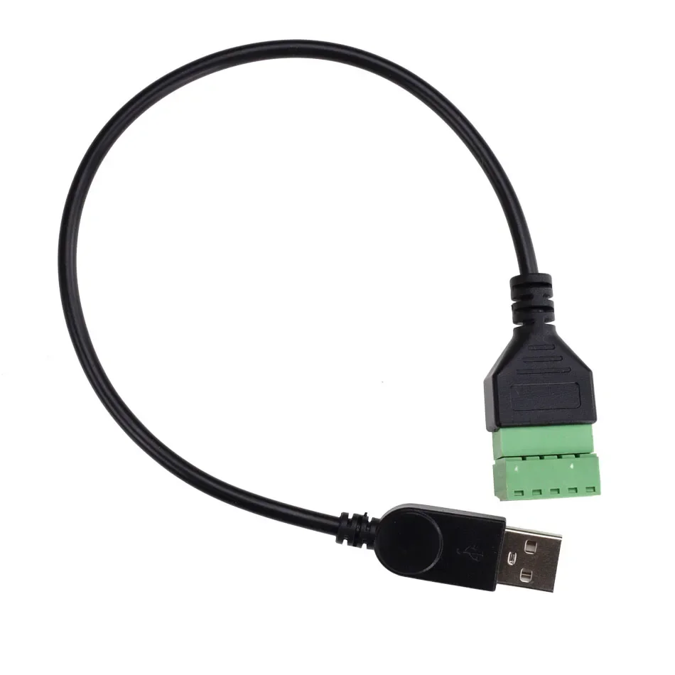 100 قطعة USB 2.0 ذكر إلى 5Pin أنثى الترباس برغي موصل كابل مع درع محطة التوصيل لحام سلك محول
