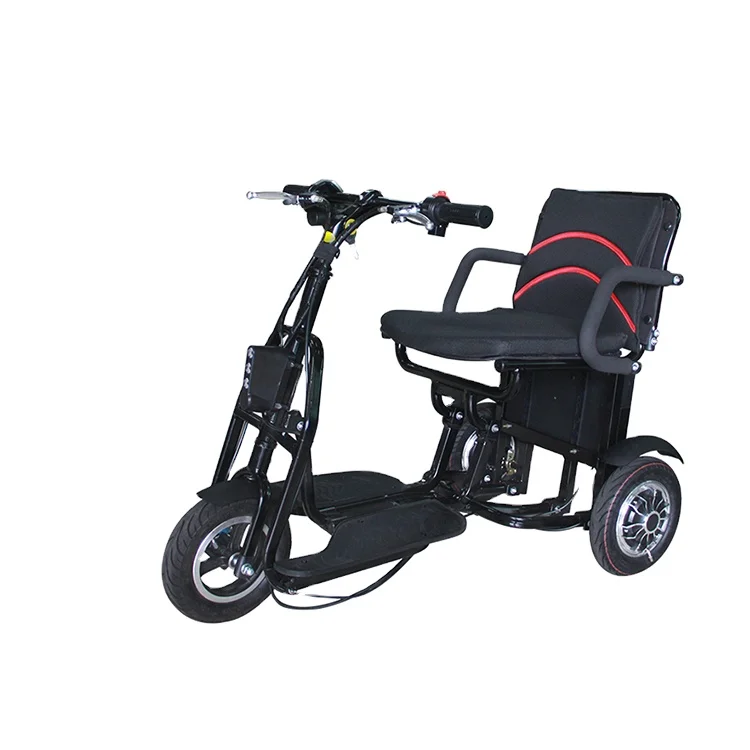 KY160-D disability electric handicap three wheel scooter foldable elderly heavy duty disable 3 wheeled mobility scooter