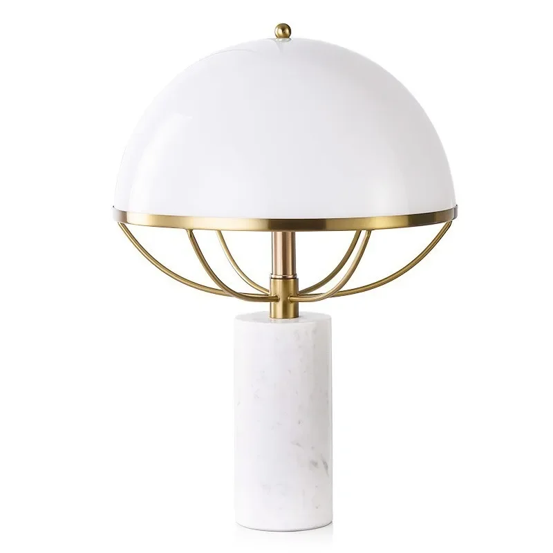 

Lumind Simple modern design marble villa model room bedroom study living room mushroom glass decorative table lamp fashion