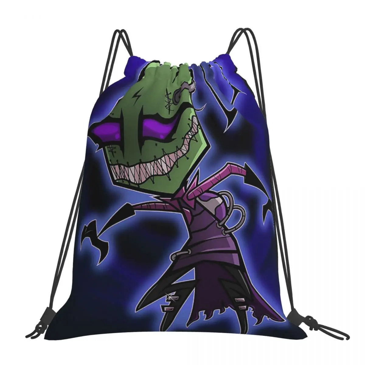 

Рюкзаки Invader Zim, повседневные портативные сумки на шнурке, карманные спортивные сумки на шнурке, сумки для книг для путешествий, школы