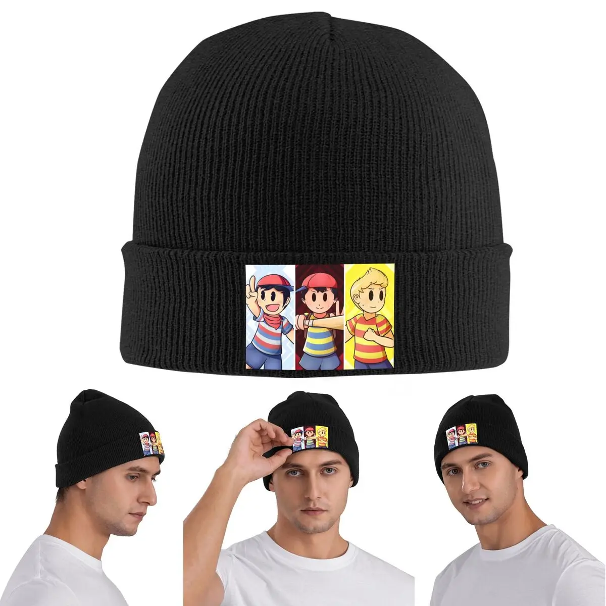 

Теплая вязаная шапка Kids Of Earthbound Earthbound, зимняя вязаная шапка с капюшоном, шапочки Skullies, шапки в стиле хип-хоп для унисекс