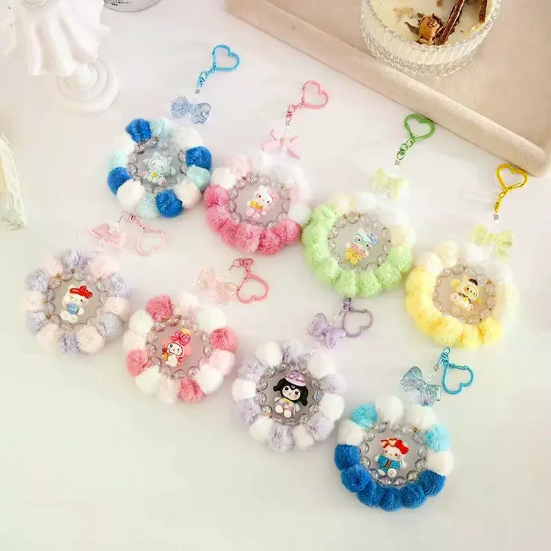 

Cartoon Sanrio Series Keychain Kawaii Hello Kitty Kuromi Backpack Pendant Pochacco Melody Phone Chain Children's Birthday Gift