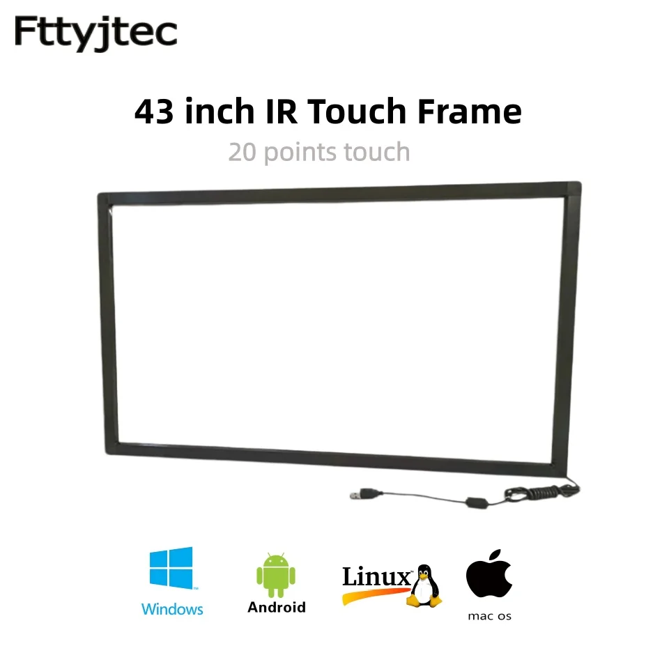 Fttyjtec 43 inch IR touch screen frame without glass-20 points / Fast Shipping