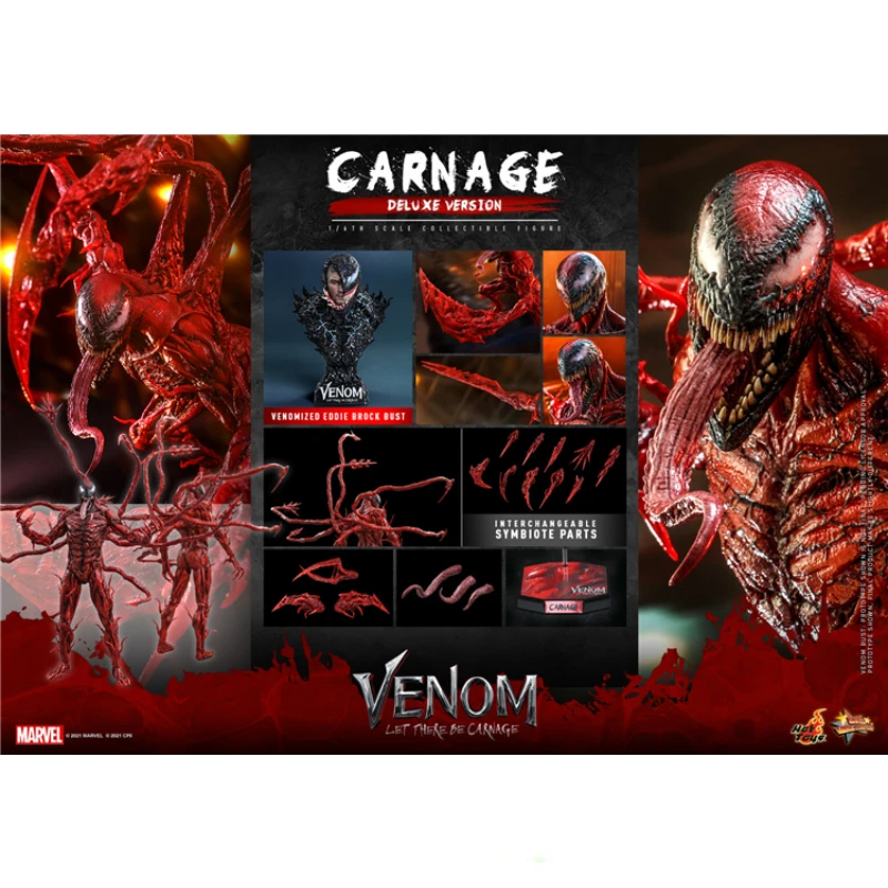 

In Stock HotToys MMS619 MMS620 Spider-Man Venom 2 Carnage 1/6 Anime Action Figure Toy Gift Model Collection Hobby