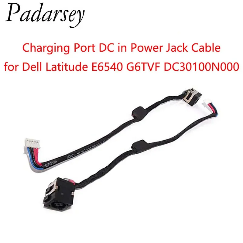 Padarsey Replacement Laptop Charging Port DC in Power Jack Cable Replacement for Dell Latitude E6530 E6540 G6TVF DC30100N000