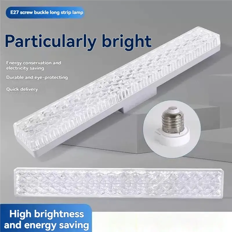 【THANKSGIVING DAY】AC 85-265V E27 LED Lamp Strip Tube 25W 6500K 360° Adjustable Direction Cold White Long Crystal Bulb 40CM