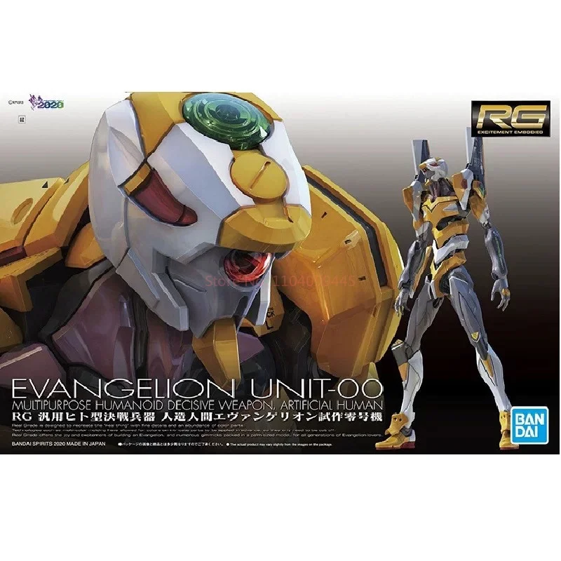 Original Bandai Rg Eva-00 Evangelion Unit 00 ของขวัญของเล่นสําหรับเด็ก Action Figure อะนิเมะตุ๊กตาตัวเลข Unisex 1/144
