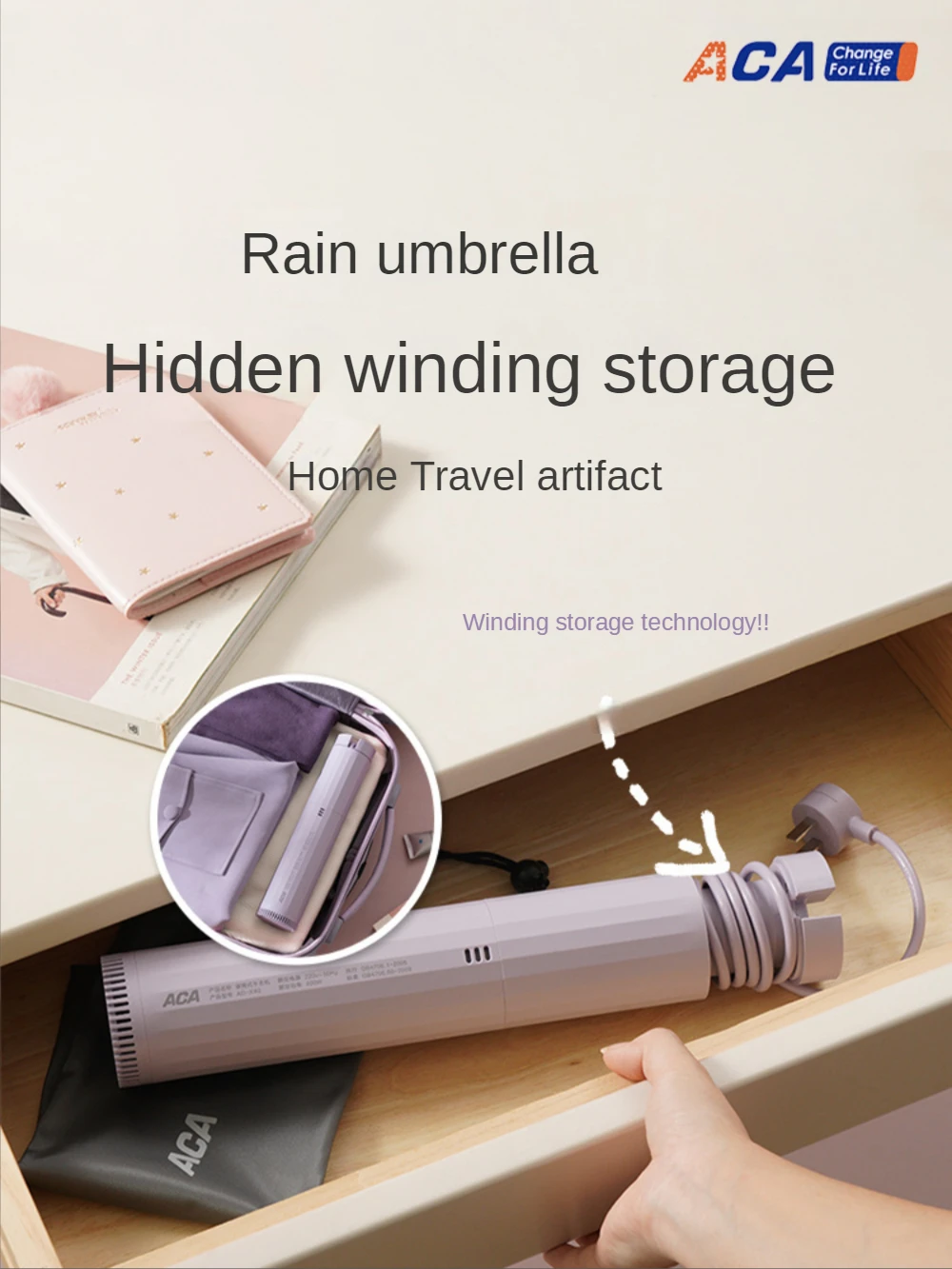 Przenośna Suszarka 400W, Przenośna Suszarka do Ubrań, Podróżna Suszarka do Ubrań z Timerem, Mini Suszarka do Mieszkań, Akademików