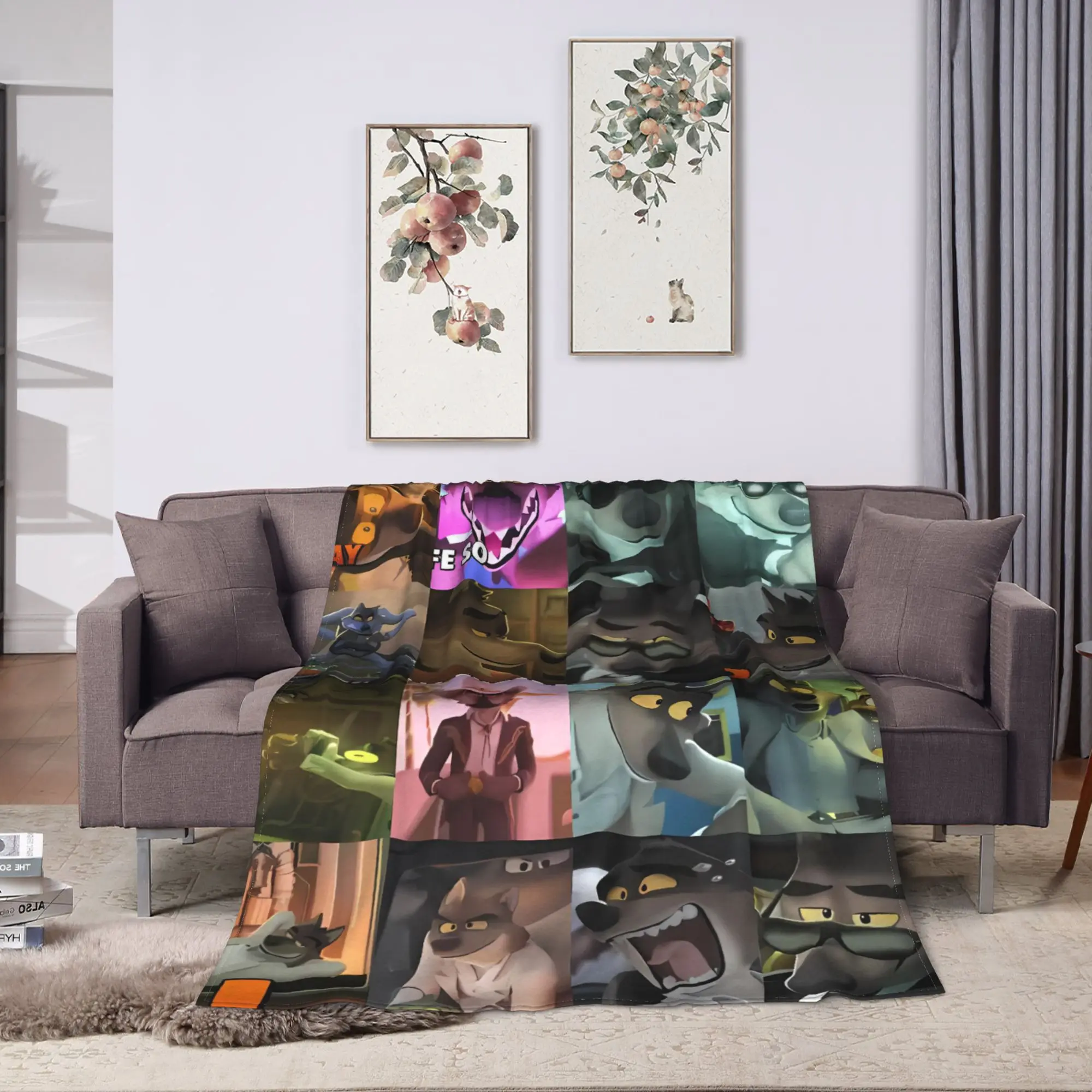 بطانية دافئة السفر الأشرار جديد أنيمي فيلم رمي بطانية الفانيلا المفرش للخارجية الرسم أريكة غطاء سرير #2