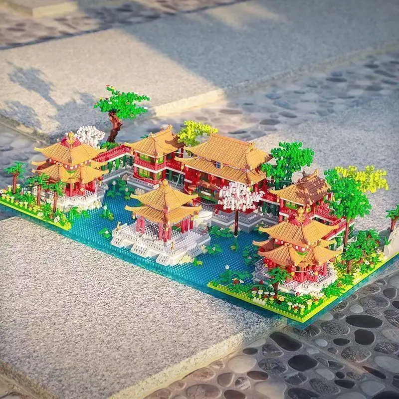 2463피스 원명원 세계 경관 건축 모델 키트, 조립 장난감 선물, 크리스마스 및 할로윈 장식품