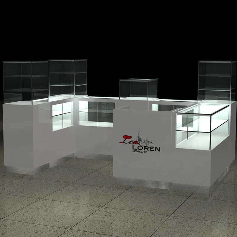 Kustom, High-end perhiasan Display Counter desain Retail perhiasan Showcase kabinet butik perhiasan kios untuk Mall