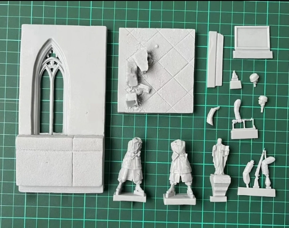 1/35 الحرب العالمية الثانية أوروبا 2 جنود (مع المشهد) تمثال راتنج الجندي قالب أبيض Gk مجموعة غير مقطوعة وغير ملونة
