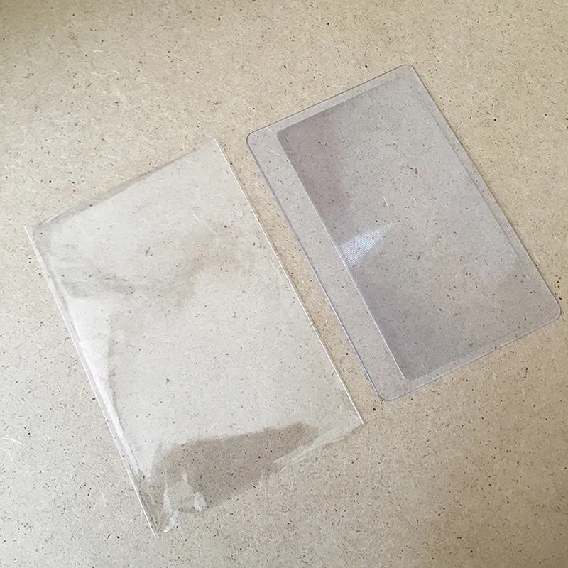 1PC Protable Pocket Credit Card 3 X Magnifier Transparent Magnification Magnifying LENS Glass Increased for Reading
