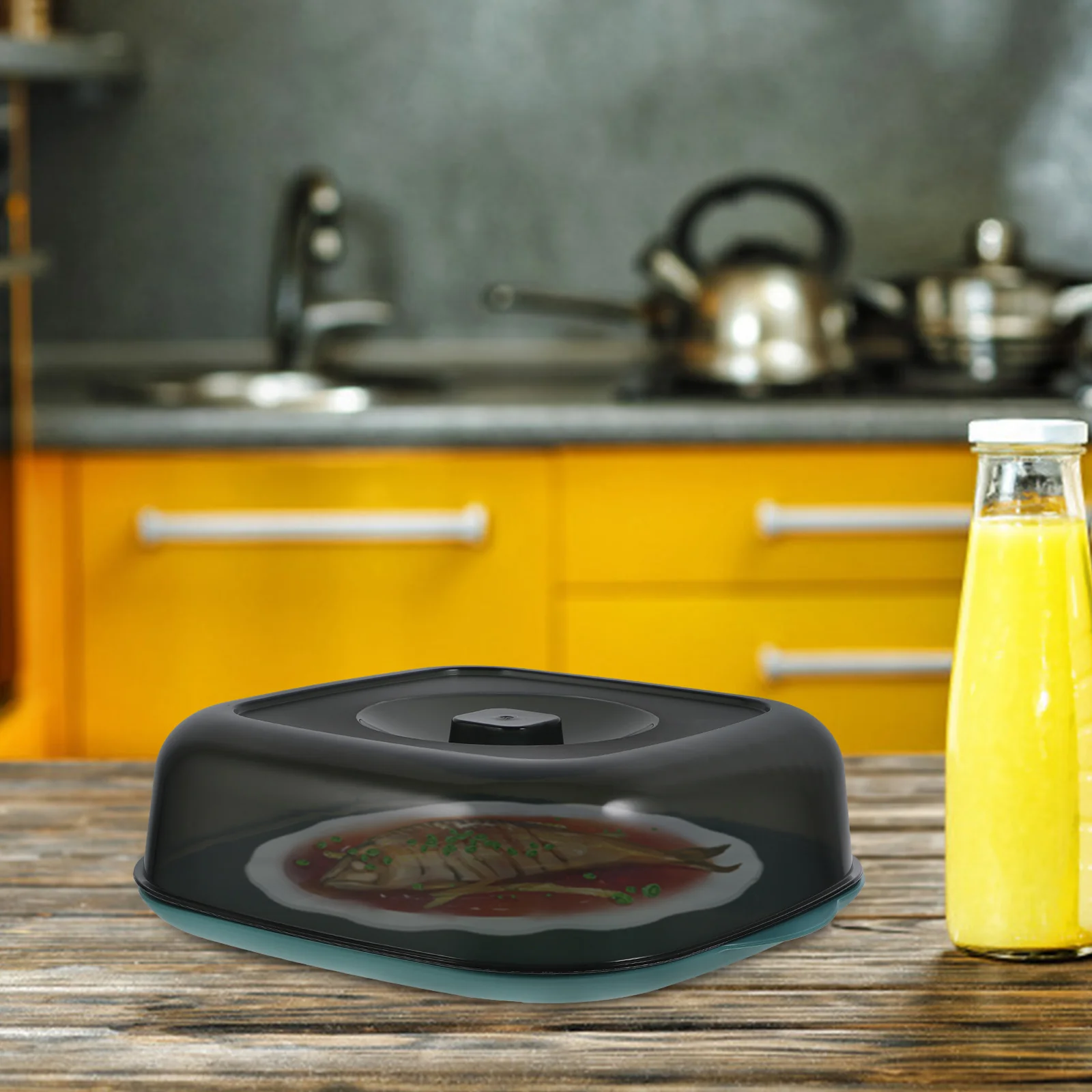 Plastic Food Cover Microwave Lid Splatter Proof Meal Prep Container Pp Material Clear Storage Box For Kitchen Use