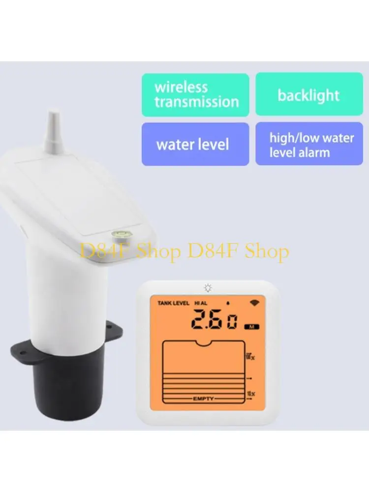 D84F Ultrasonic Level Sensors LCD Display Temperature Measurement High Accuracy