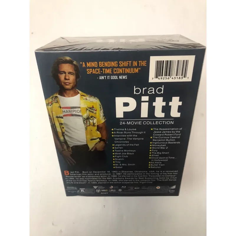 Brad Pitt 24 High Scoring Movies Blu Ray Discs Brand New Unopened Excellent Image Quality