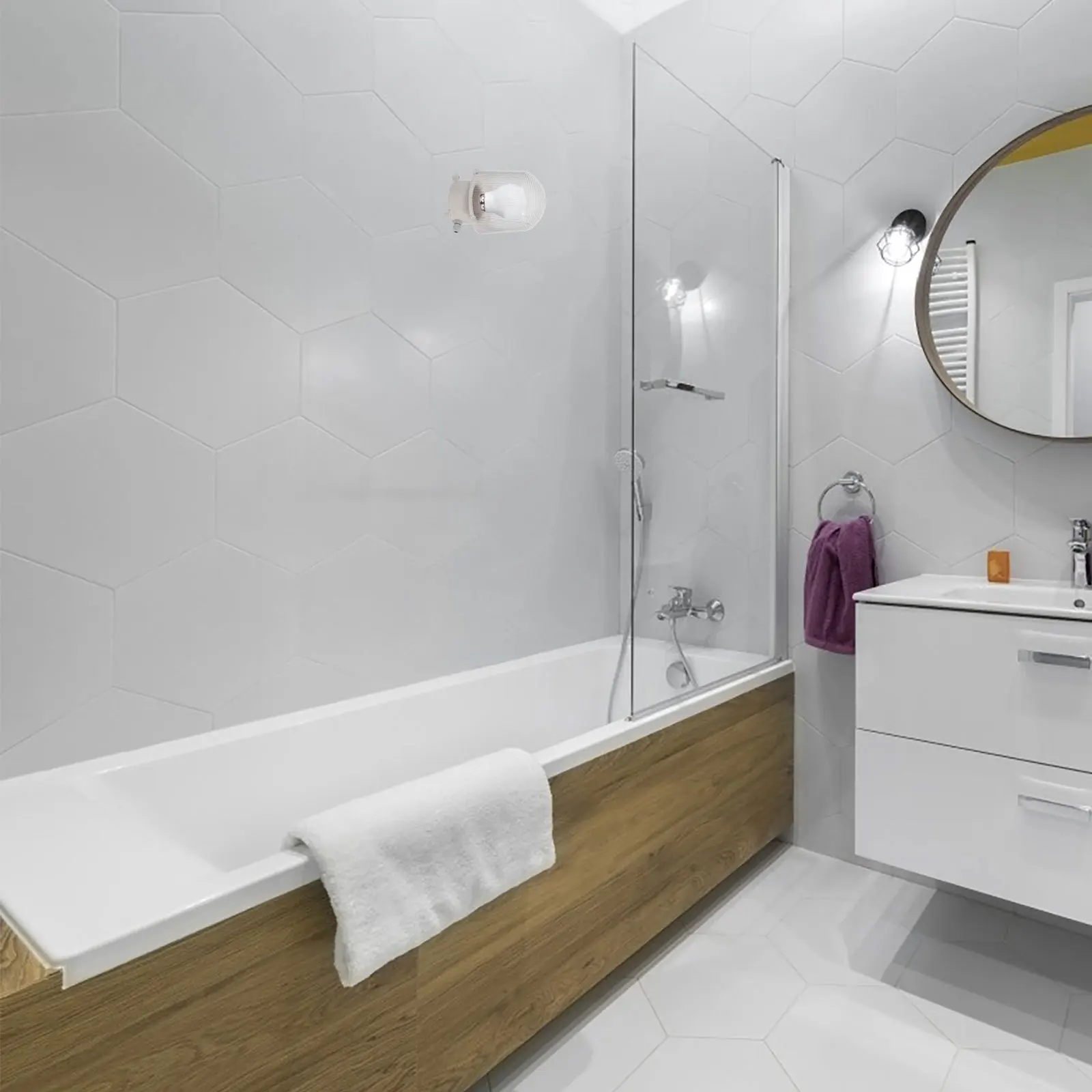 

E27 Socket Waterproof LED Cold Storage Lampshade Fogproof Easy Installation Versatile Workshop Bathroom Light