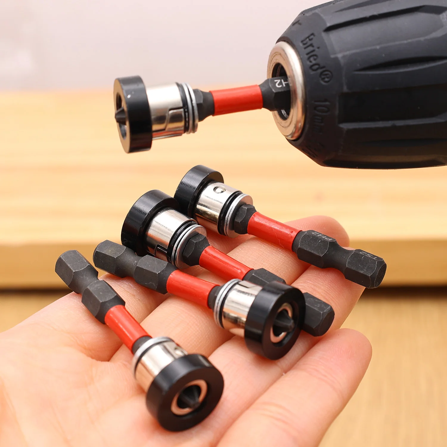 Magnetic Positioning Screwdriver Bits Drywall Screw Setter Batch Head for Plasterboard Gypsum Board Locating Bit Drilling Tools