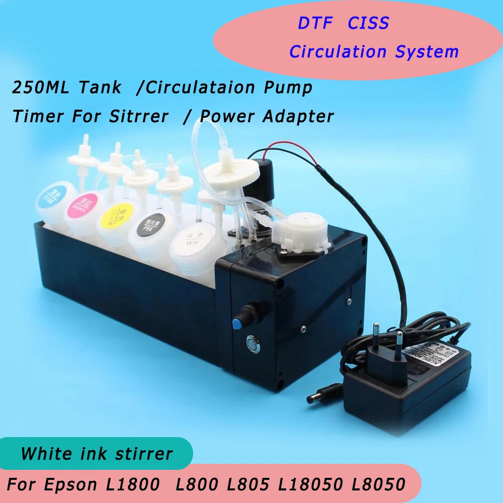 

L1800 DTF Ink Tank Conversion Kit White Ink Circulation System Mixer For Epson L8050 L18050 L1800 L800 L805 XP600 Dtf Part