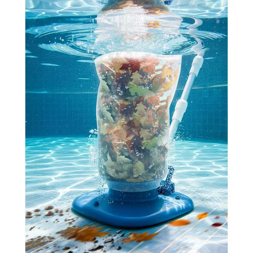 

Rechargeable Pool Leaf Vacuum with Telescopic Pole, 83GPM Powerful Suction– Cordless Pool Skimmer for Inground & Above Ground Po
