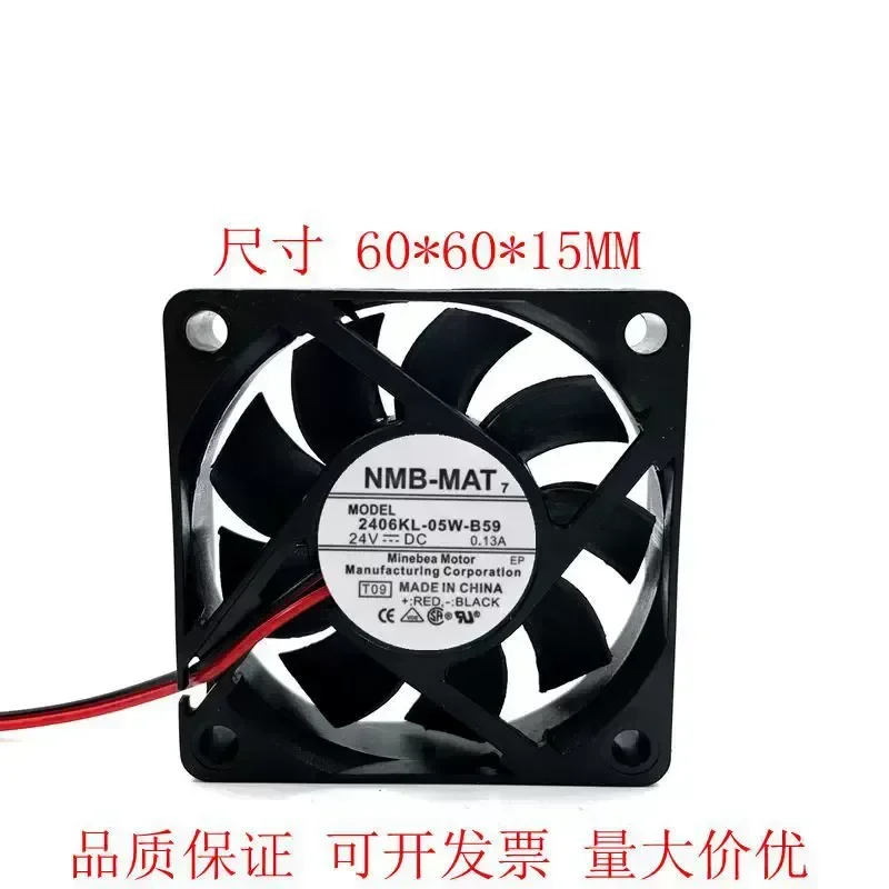 1pcs for NMB 2406KL-05W-B59 6015 24V 0.13A 6CM Fan for CNC Machine Tool Fanuc Cooling Fan Original Replacement