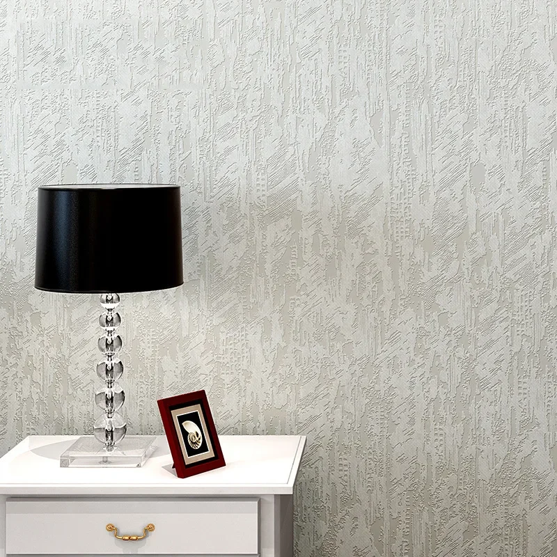 Non-Self-Adhesive Thick 3D Non-Woven Wallpaper Bedroom Living Room Wallpaper Plain Hotel TV Wall Wallpaper