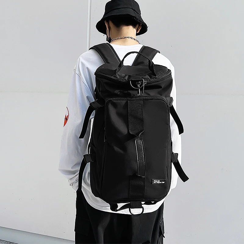 VC Cool Streetwear Style Multi-function Man Backpack Harajuku Boys School Bags Lightweight Waterproof Nylon Travel Bags for Men