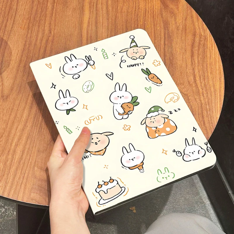 Cute Rabbit Carrot Cover for IPad Air 6 IPad 10th Gen Case Air 5 4th 10.9 2020 Pro11 IPad 7 8 9th 10.2 Funda with Pencil Holder