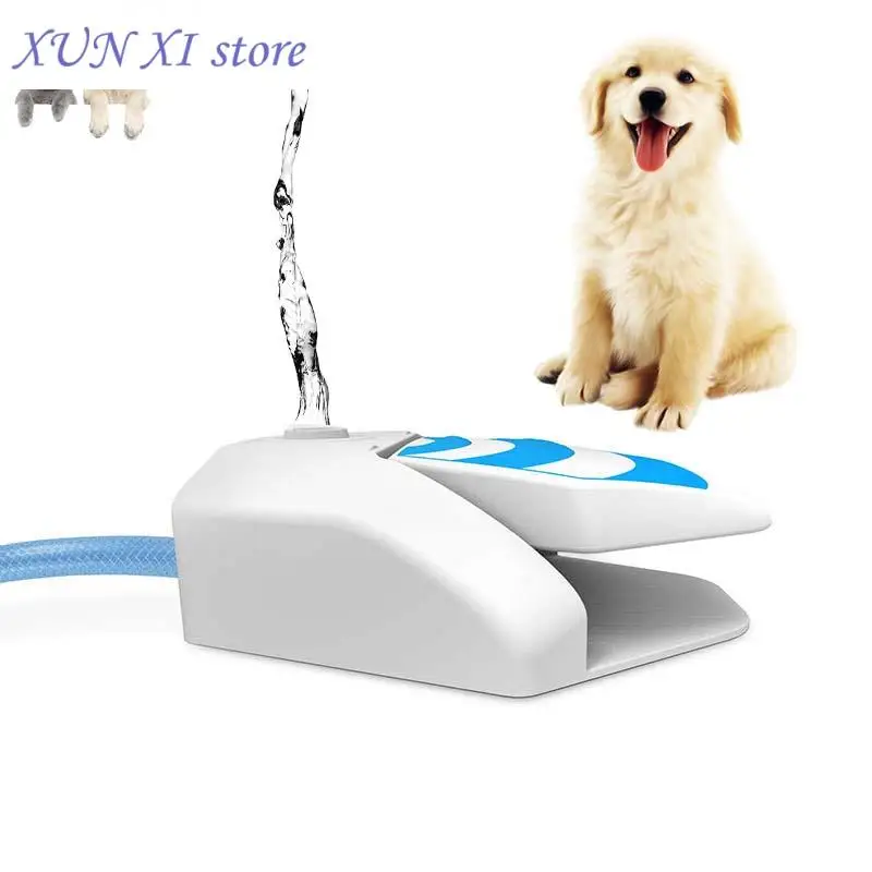 

Dog Outdoor Water Fountain Pet Water Feeder Dog Step Spray Foot Pedal Funny Automatic Drinking Dispenser Large Capacity Drinker