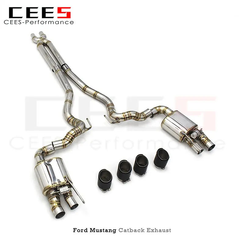 CEES Catback Exhaust for  Mustang 5.0L 2011-2019 Stainless Steel Car Exhaust System Tuning Performance Exhaust Pipe Escape