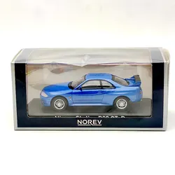 Norev azul metálico Diecast modelo carro, veículo em miniatura, presentes colecionáveis, High-End, R33, GT-R 1995, 1:43, Passatempo