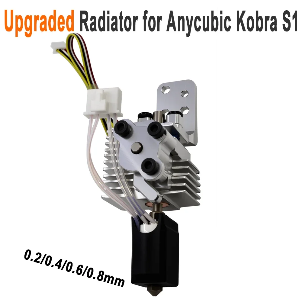 

Quick Release Hotend Upgrade Kit Compatible with Anycubic Kobra S1 S1C Combo Aluminum Heat Sink Sensor Replacement Parts