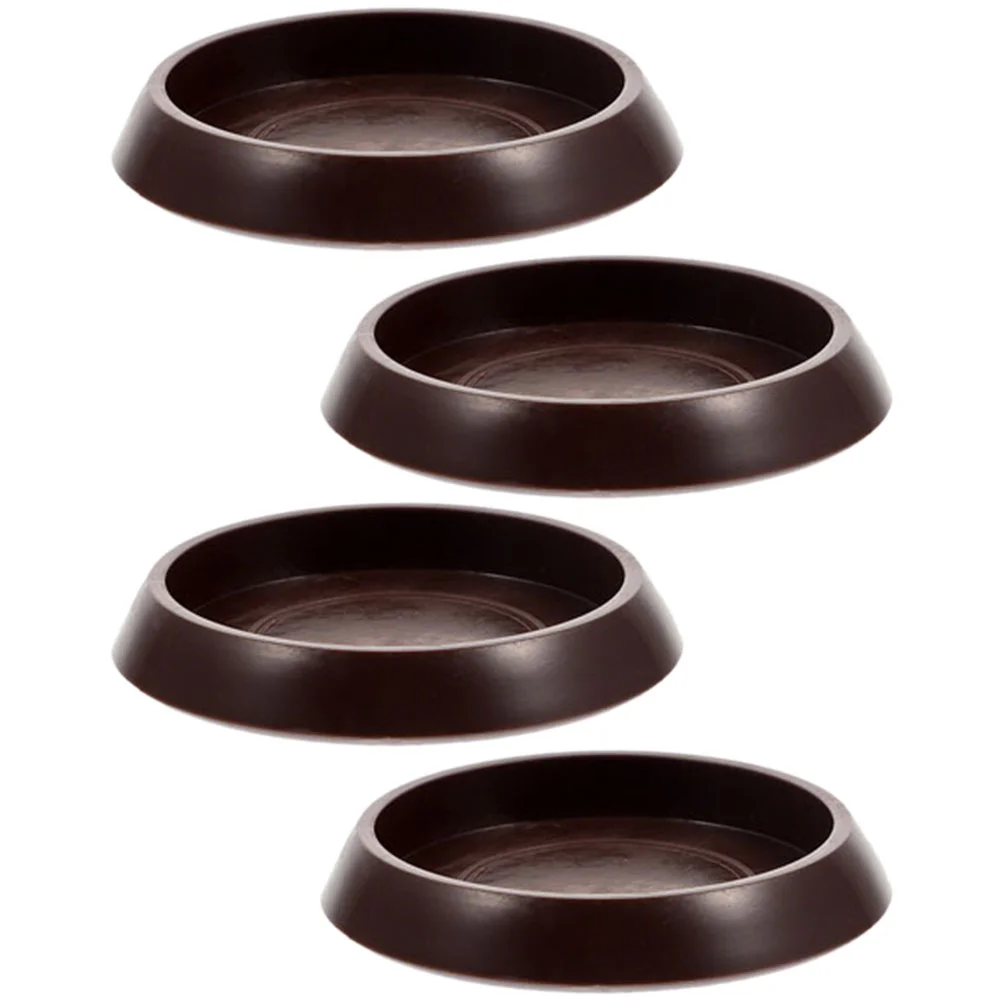 4 Pcs Carpet Fixed Casters Household Furniture Coasters Stopper Round Rugs Non-slip Couch Stoppers Small Bed Replaceable