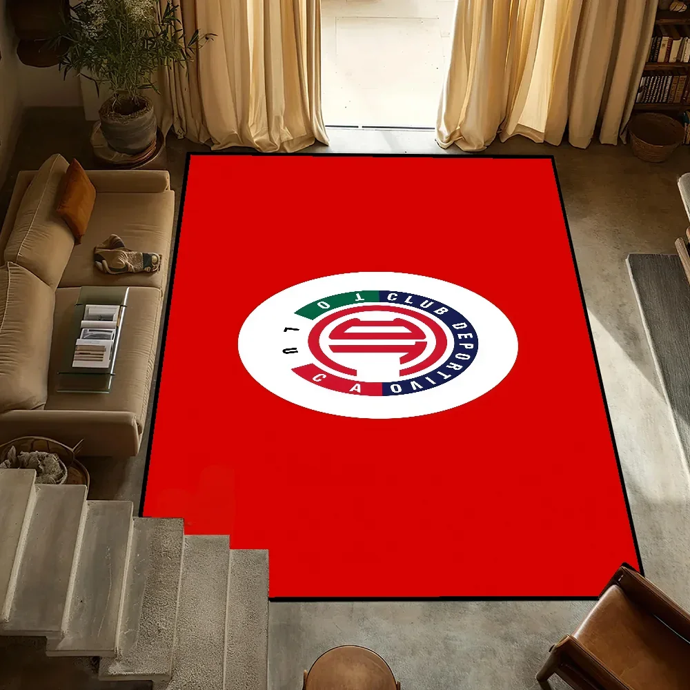 

small carpet Deportivo Toluca Mexico Anti-Slip Kitchen Bedroom Handmade Emblem Tufted Rug Carpet Football Living Room Entrance