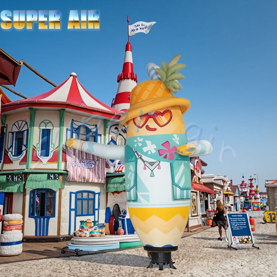 工場直販 カスタムメイド インフレータブル広告モデル インフレータブル漫画パイナップルマン 販売中