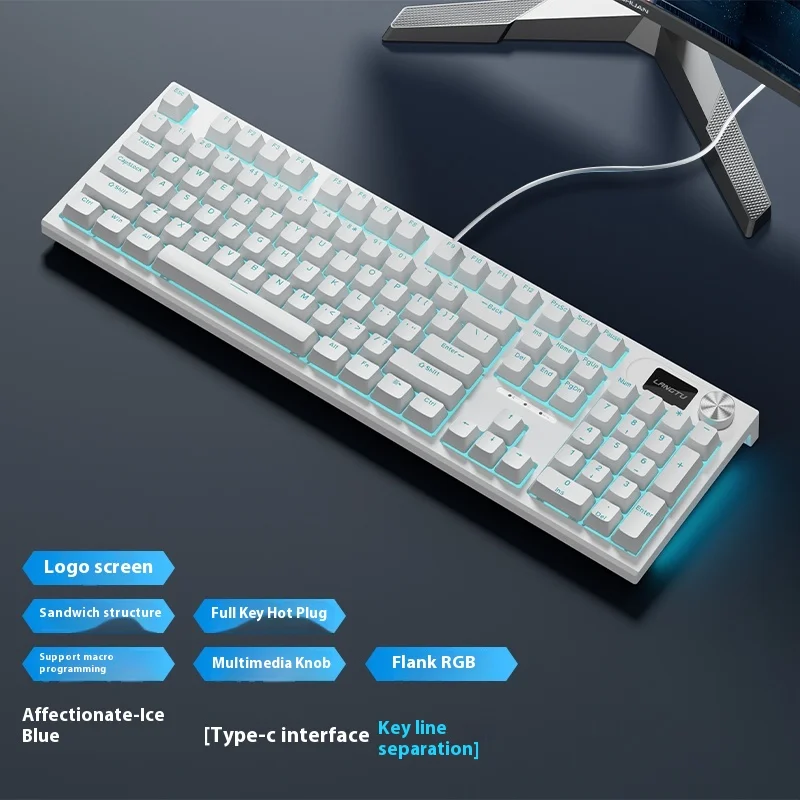 

Langtu Lt104 Key Wired Mechanical Keyboard And Mouse Set Game Office Multi-scene Universal Custom Rgb Backlight