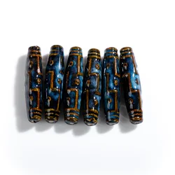 70#2pcs Big Retro Pottery Beads Exquisite Special Ancient Civilization Abstract Art Ceramic Jewelry Part For Necklace #XN091