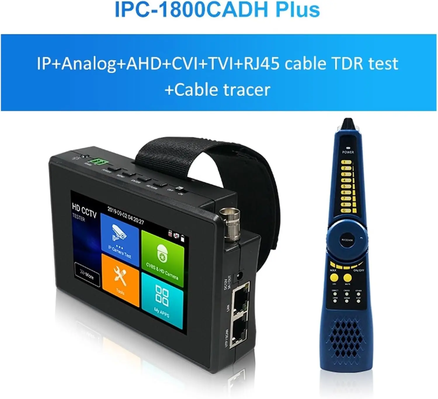 4 Inch IP CCTV Tester Monitor AHD CVI TVI 8MP Camera Tester ONVIF With POE WIFI