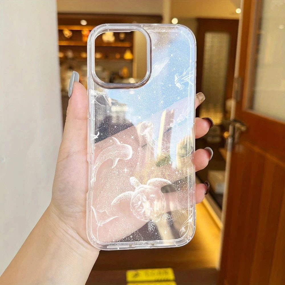 Phone Case For iPhone 17 16 15 14 13 12 11 Pro Air 16E 16Pro Max X XS XR SE2 7 8 Plus Seaside Cowboys Ocean Transparent Cover - náhled 3