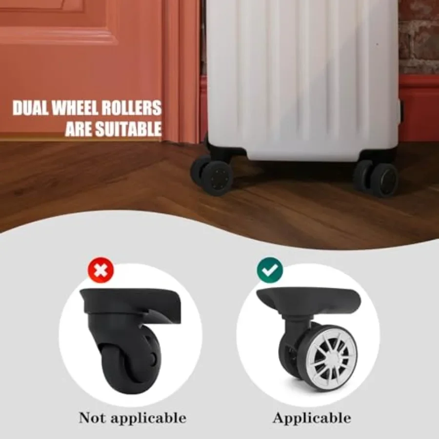 Luggage Wheel Covers Silicone Suitcase Wheel Protector Noise Reducing Travel Suitcase Wheel Cover Wear-Resistant Luggage Wheel