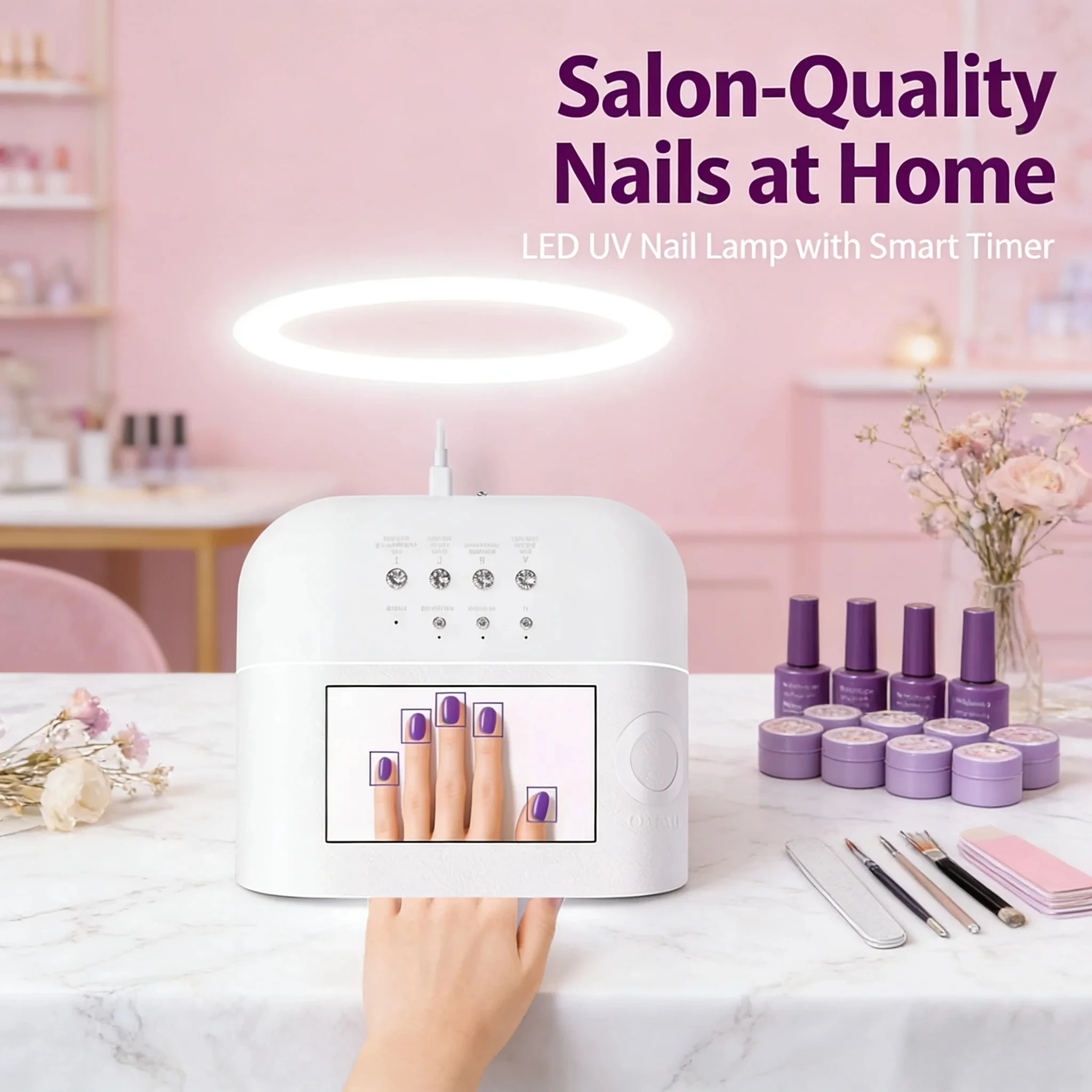 Fully functional manicure baking lamp does not black hands and does not hurt hands phototherapy lamp