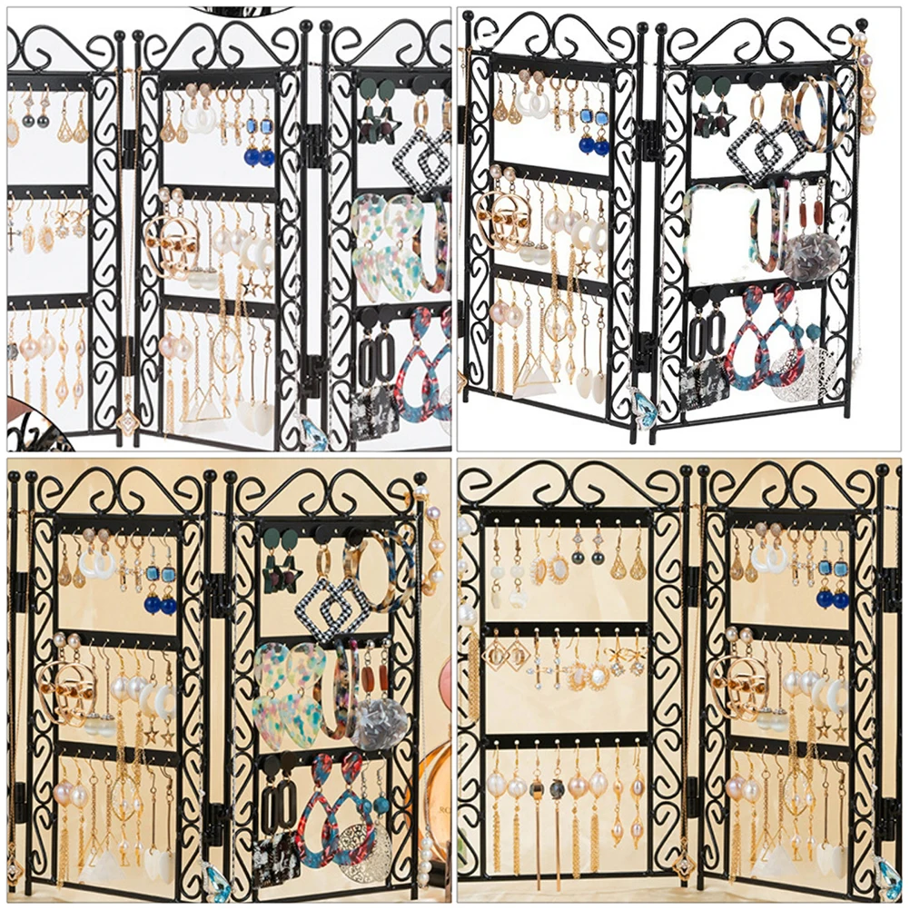 Jewelry Storage Rack Necklace Display Holder Earrings St Reliable Props Collapsible Desktop Stable Dressing Table Makeup Vanity