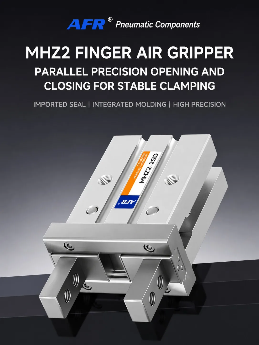 MHZ2-10C 16C 20C Air Gripper Pneumatic Parallel Cylinder Single Acting Normally Closed Spring Return Linear Guide Robotic Claw