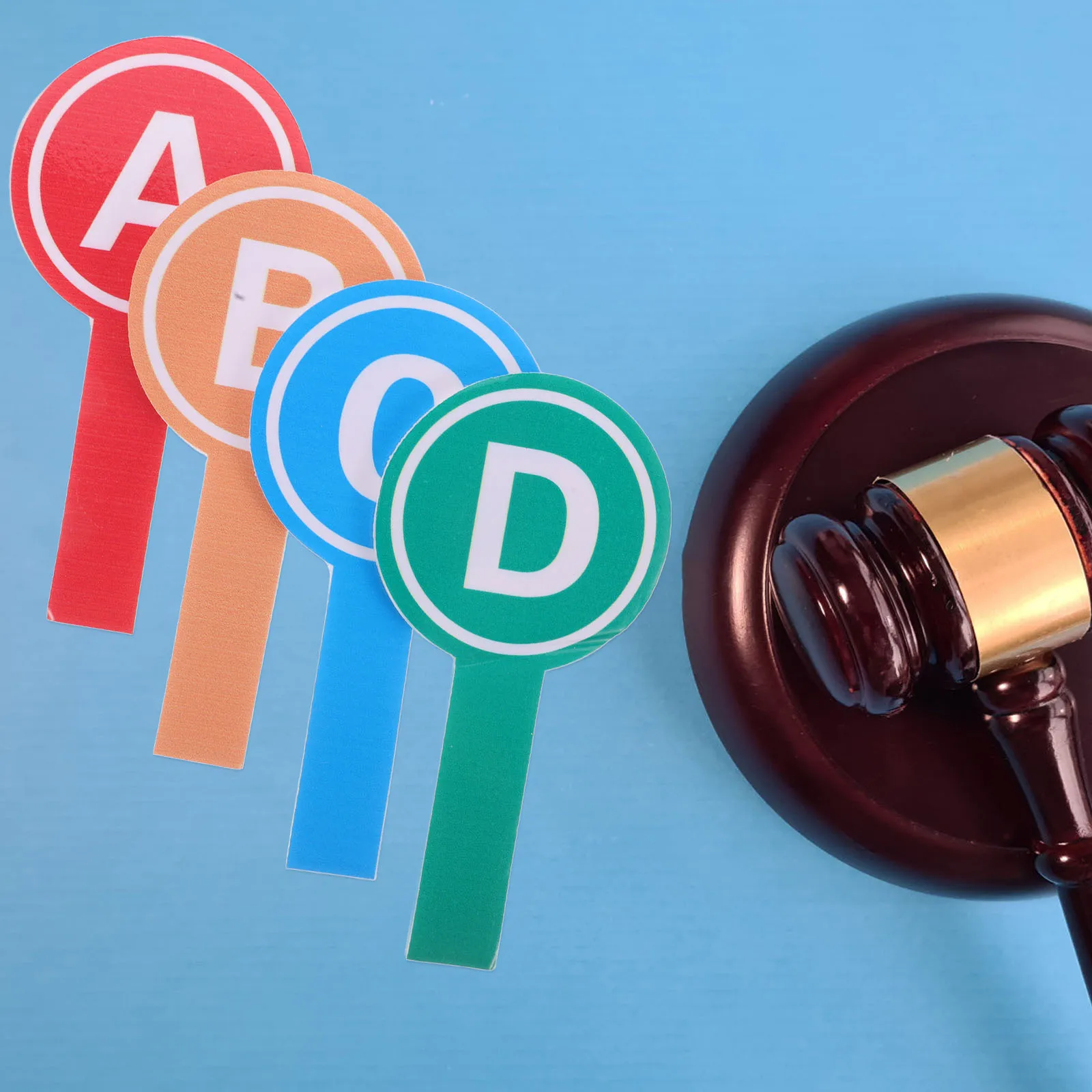 4 قطع من مجاديف التصويت القابلة لإعادة الاستخدام على شكل حرف A لوحة نتائج خفيفة الوزن للمزادات لفريق الأنشطة التفاعلية في الفصل الدراسي