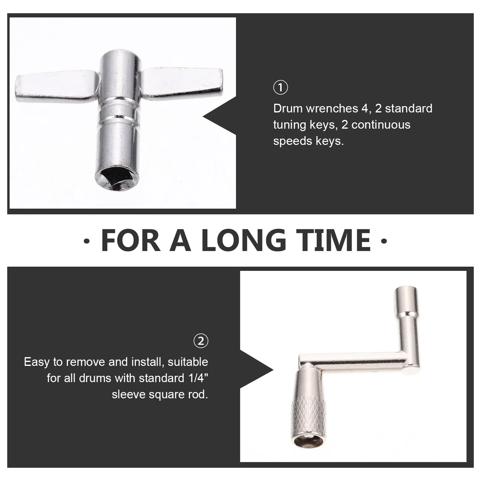 

Набор из 4 металлических инструментов для настройки ударных инструментов, серебристые ключи для регулировки барабанов, аксессуары для настройки барабанов, инструмент для настройки ударных инструментов
