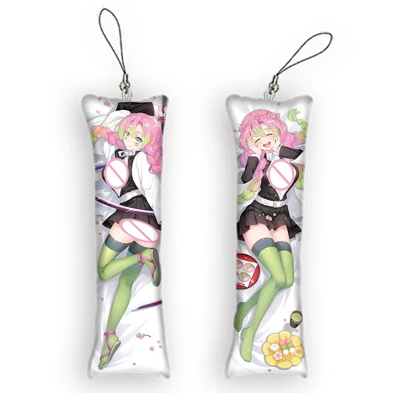 

New Pattern Dakimakura Keychain Double Sided Kanroji Mitsuri Anime Body Mini Key Chain Ornament Cosplay Keychain