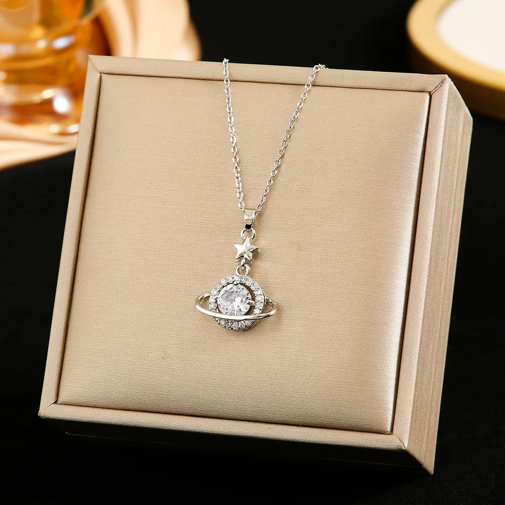 Легкое роскошное невыцветающее ювелирное ожерелье, женский универсальный дизайн, новая простая цепочка на ключицу