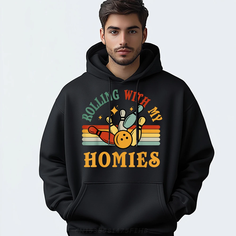 

Bowling Shirt Rolling With My Hemies Normal Sweatshirt For Men Autumn Hoodies Funny Sweatshirt Printed Long Sleeve Funky O-Neck
