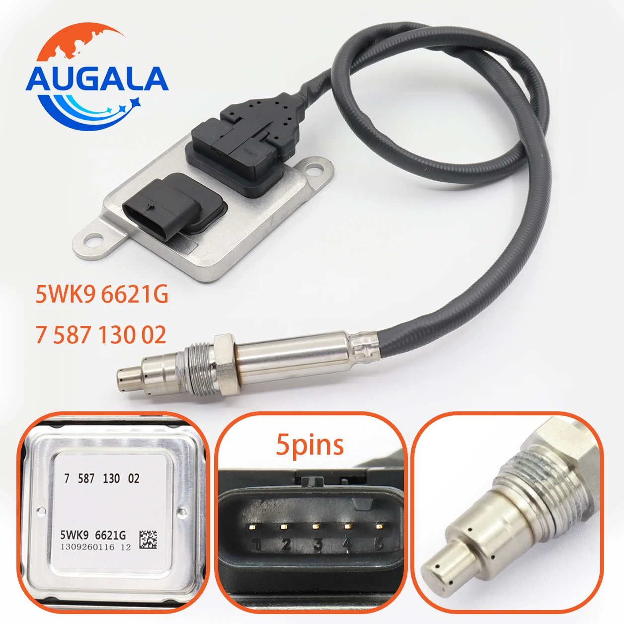 AUGALA Nitrogen Oxide Nox Sensor 5WK96621G 758713002 For BMW 1 3 Series E81 E87 E90