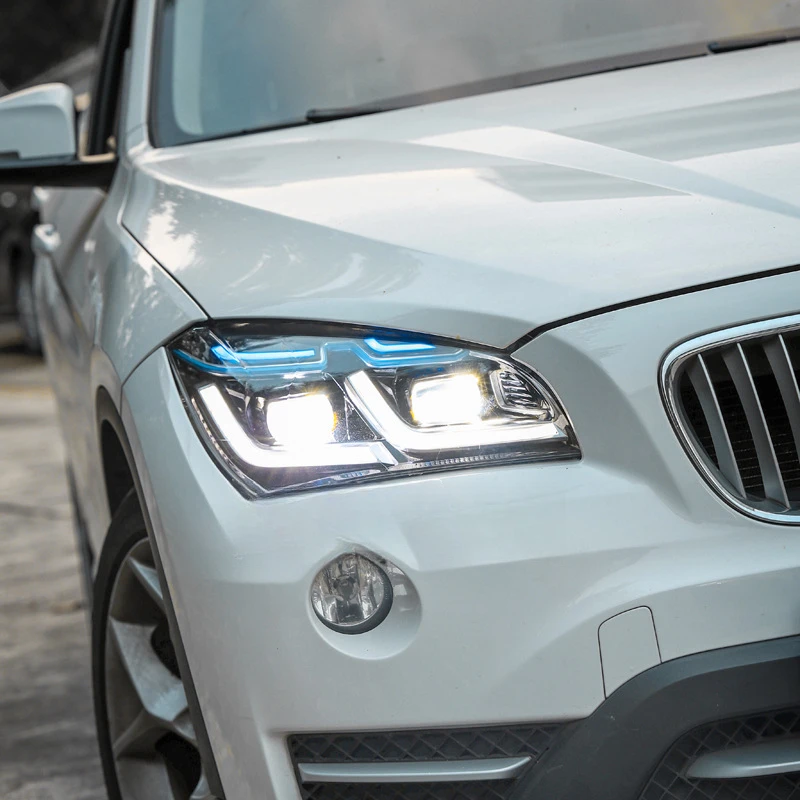 For BMW X1 E84 Headlight Assembly 2010-2015 Modification With LED Projector Lenses DRL And LED Turn Signals Front Lamp